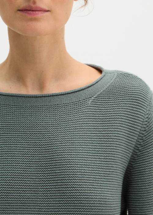 Pull en tricot regular Foggy Blue en vue détaillée
