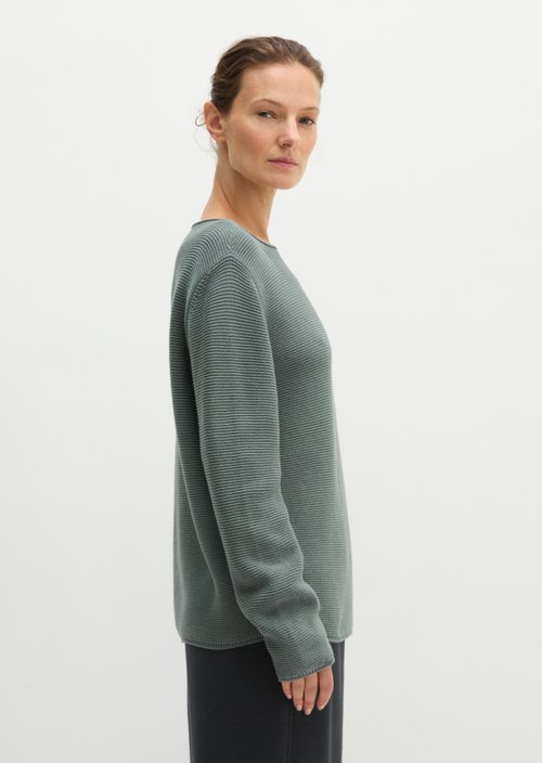 Knitted sweater regular — Foggy Blue