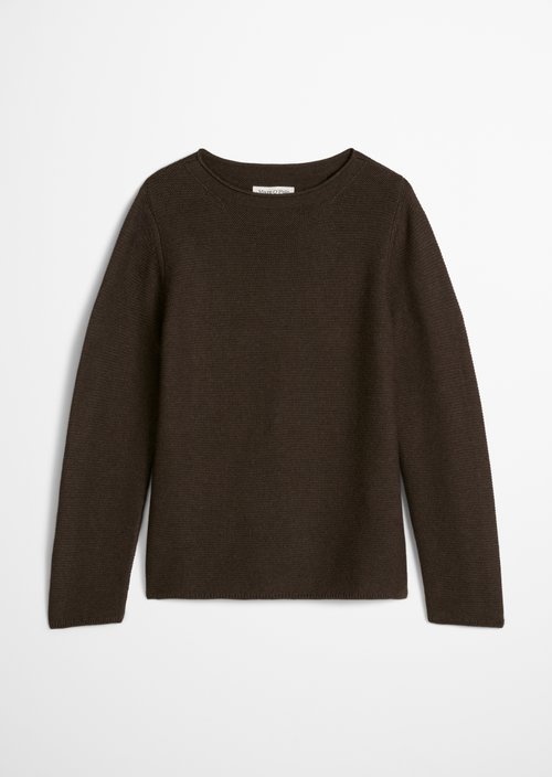 Knitted sweater regular — Stone Brown Melange