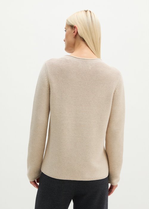 Knitted sweater regular — Light Stone Melange
