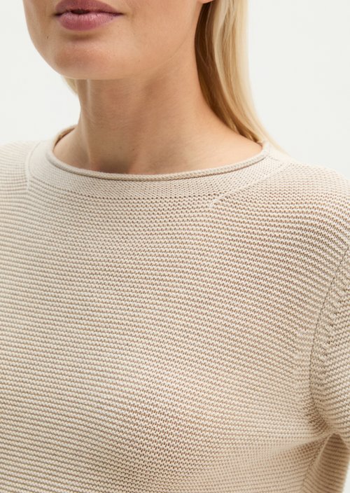 Knitted sweater regular — Light Stone Melange