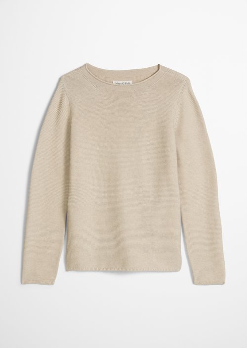 Knitted sweater regular — Light Stone Melange