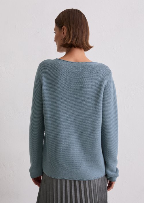 Knitted sweater regular — Slate Blue