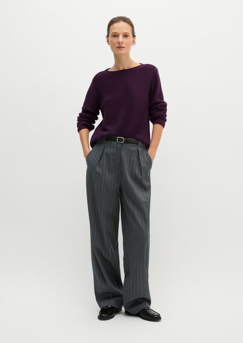 Knitted sweater regular — Pure Plum