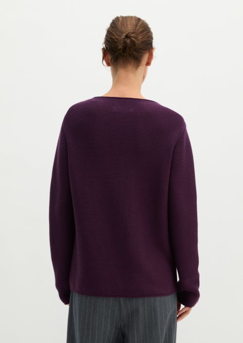 Knitted sweater regular — Pure Plum