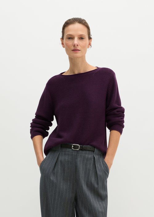 Knitted sweater regular — Pure Plum