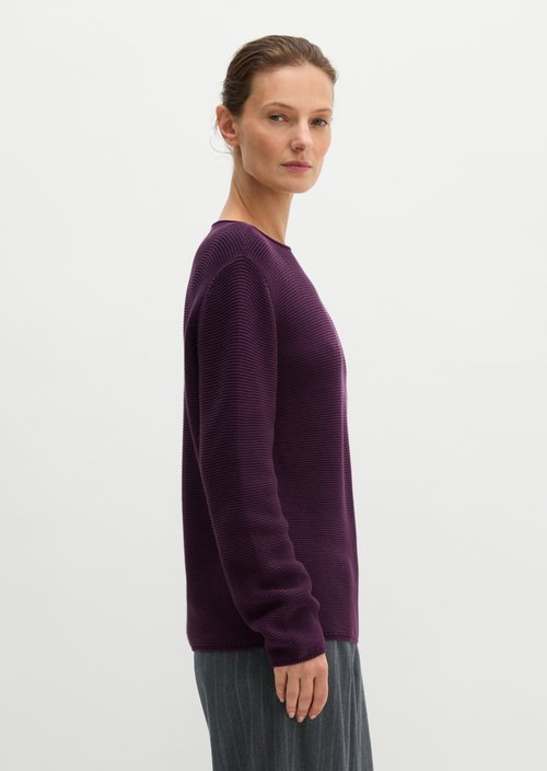 Knitted sweater regular — Pure Plum