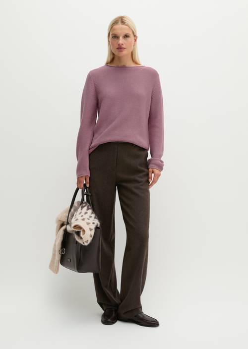 Pletený svetr regular Gentle Mauve v předním pohledu