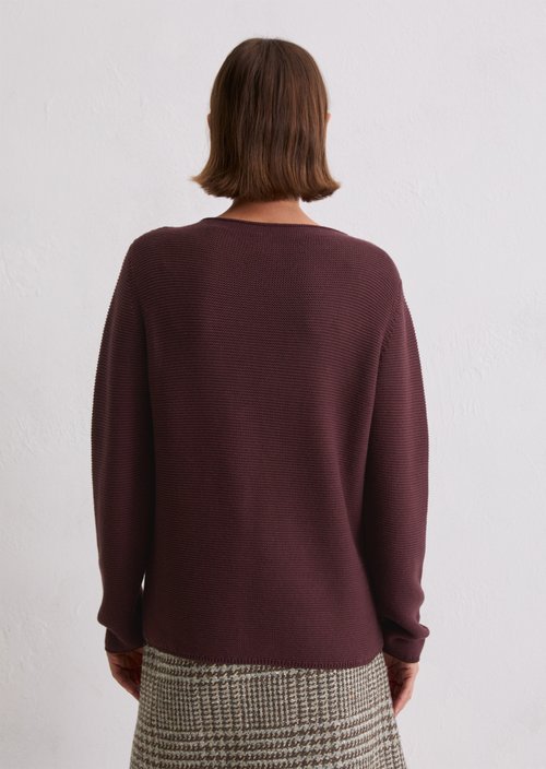 Knitted sweater regular — Black Cherry