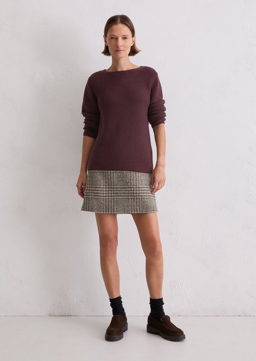 Knitted sweater regular — Black Cherry