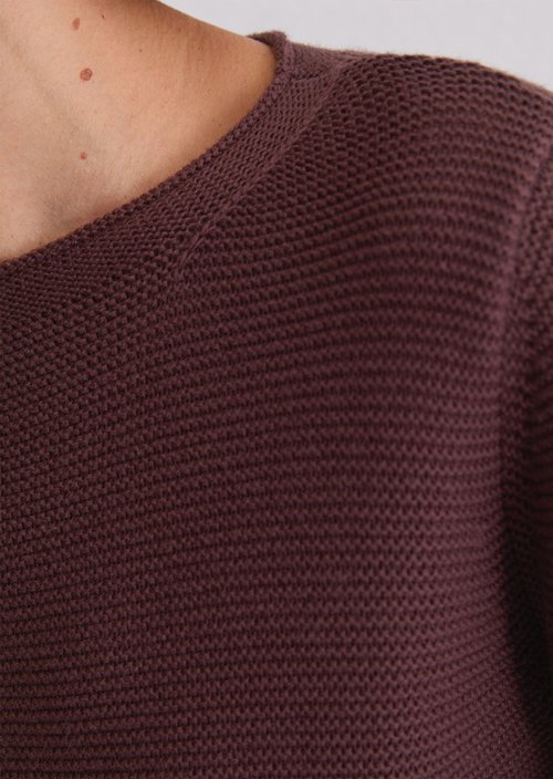 Knitted sweater regular — Black Cherry