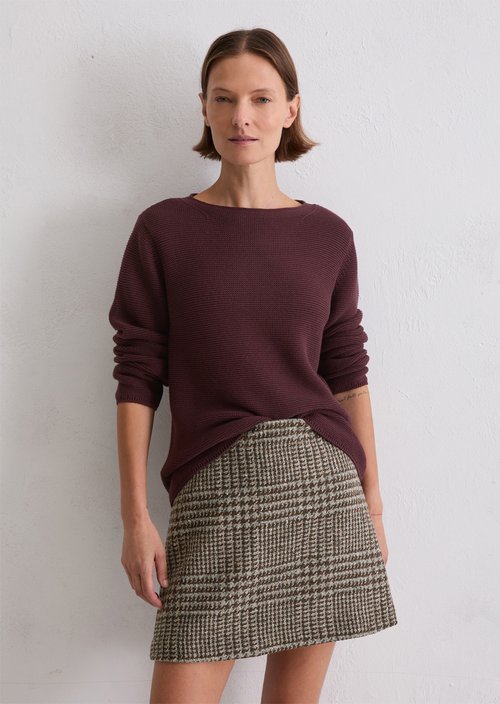 Knitted sweater regular — Black Cherry