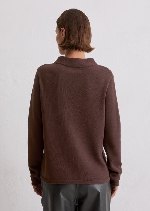 Knitted sweater slim — Shaded Brown Melange