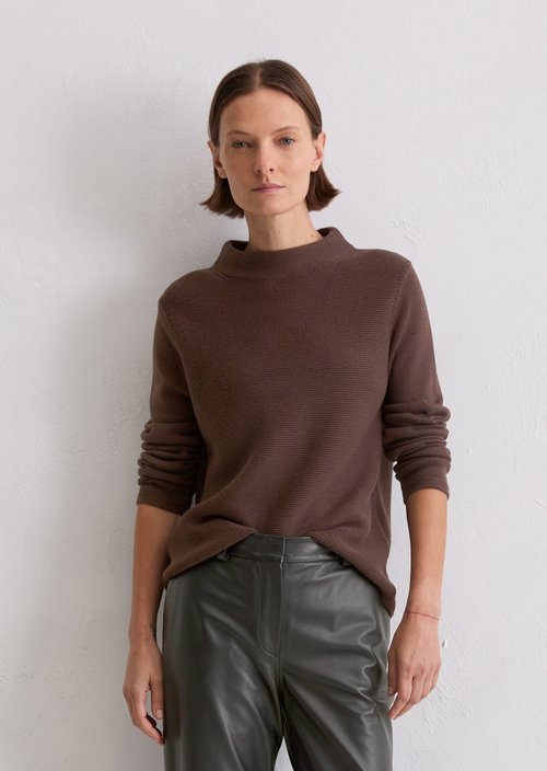 Knitted sweater slim — Shaded Brown Melange