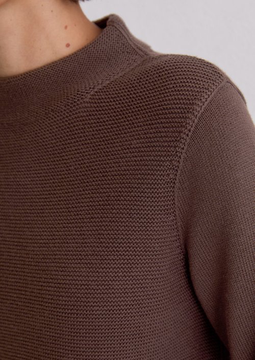 Knitted sweater slim — Shaded Brown Melange