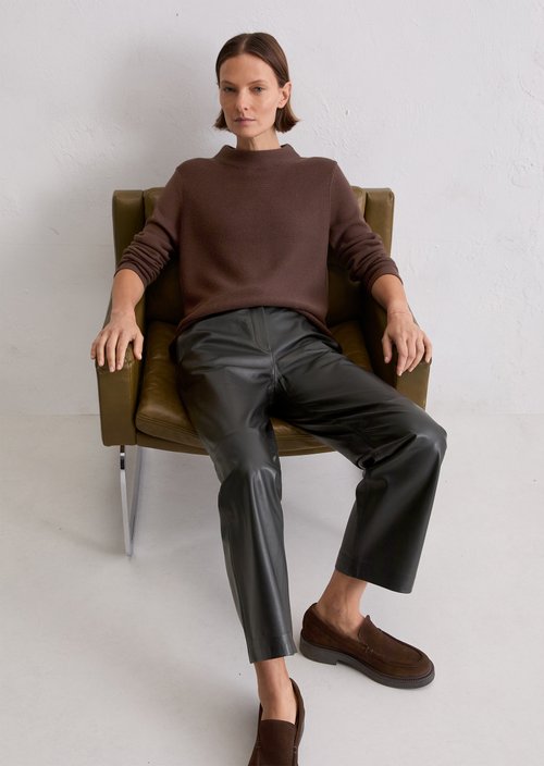 Knitted sweater slim — Shaded Brown Melange