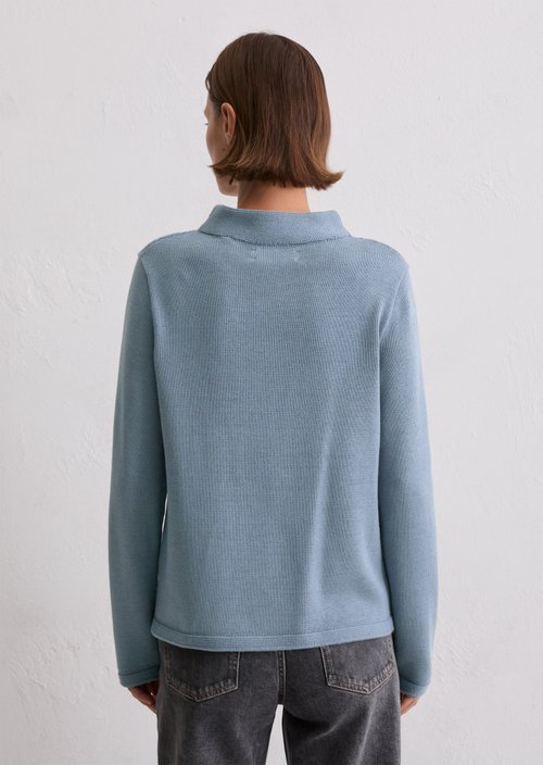 Knitted sweater slim — Slate Blue