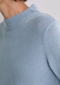 トップス marka TURTLE NECK wool cotton knit Knitted sweater slim made from organic cotton - blue | Turtle neck