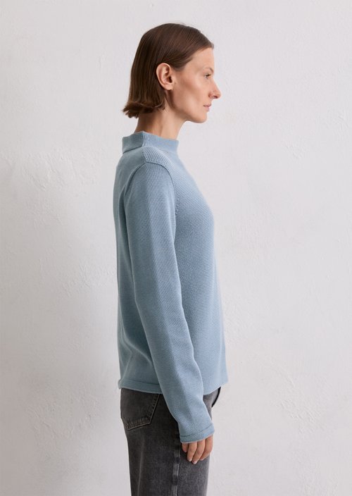 Knitted sweater slim — Slate Blue