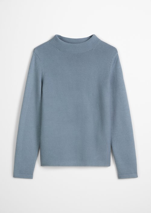Knitted sweater slim — Slate Blue
