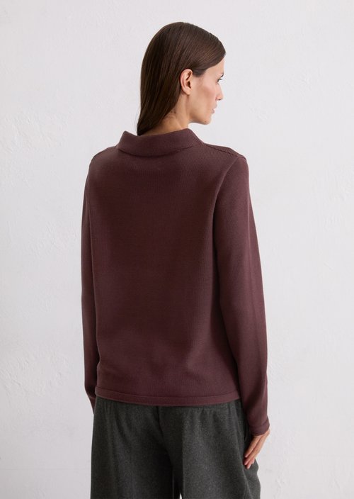 Knitted sweater slim — Black Cherry