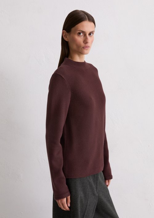 Knitted sweater slim — Black Cherry
