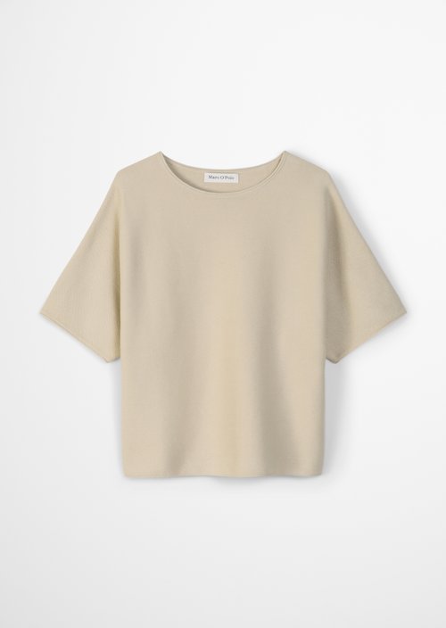 Short-sleeved knitted sweater loose — Light Oat
