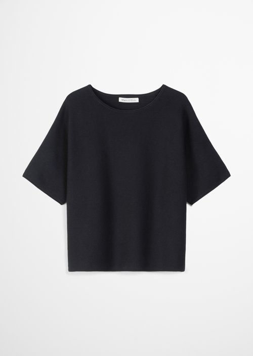Short-sleeved knitted sweater loose — Deep Night Blue