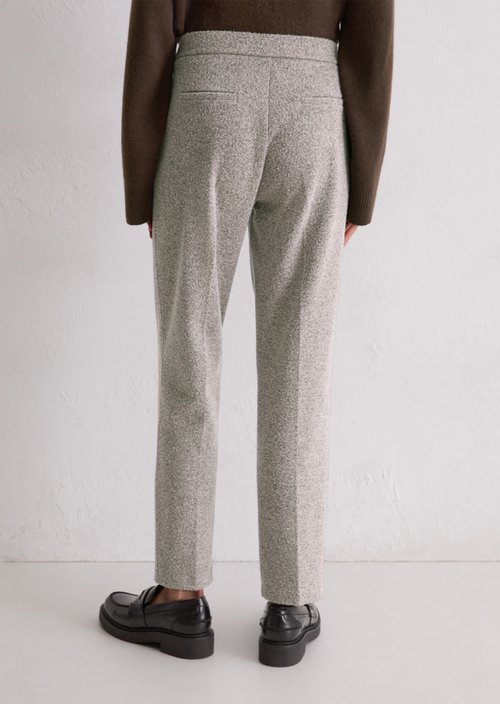 Tweed jersey pants slim — Dark Grey