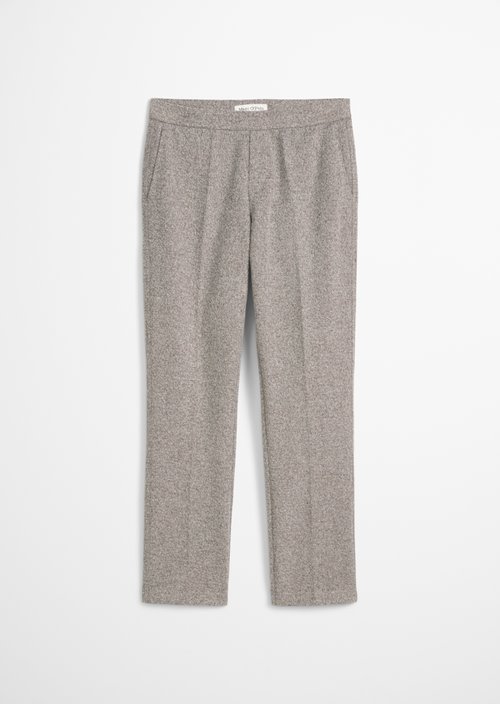 Tweed jersey pants slim — Dark Grey