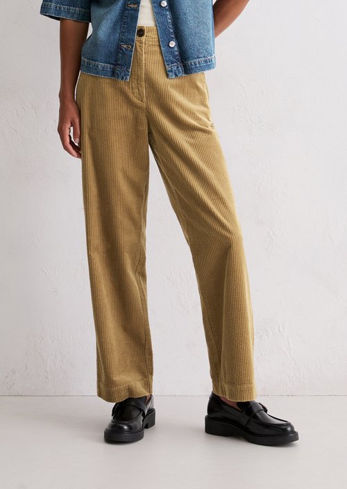 Corduroy pants model Lande loose — Salted Caramel