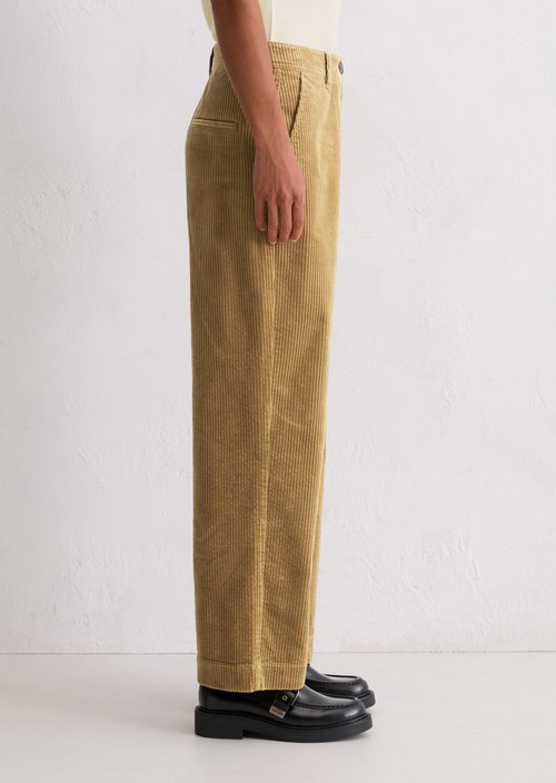 Corduroy pants model Lande loose — Salted Caramel