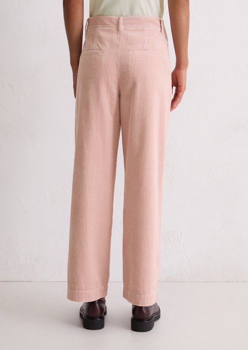 Corduroy pants model Lande loose — Pastel Rose