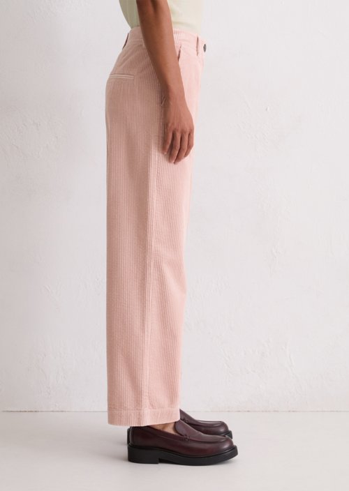 Corduroy pants model Lande loose — Pastel Rose