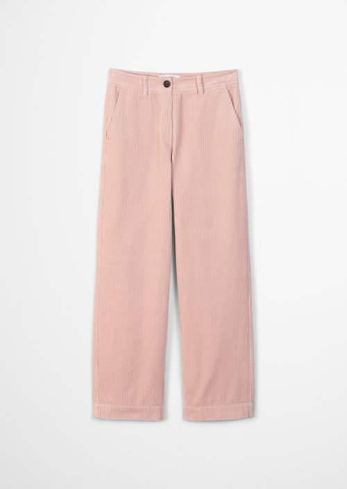 Corduroy pants model Lande loose — Pastel Rose