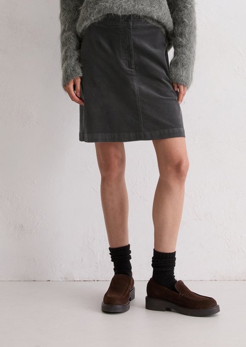 Short velvet skirt — Cloudburst