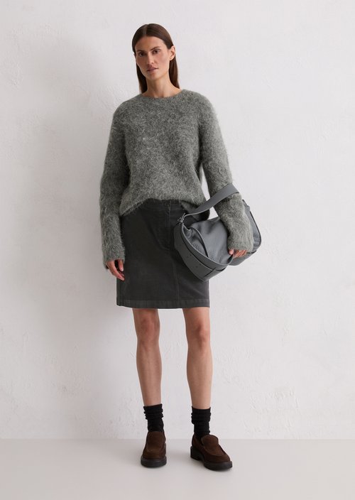 Short velvet skirt — Cloudburst