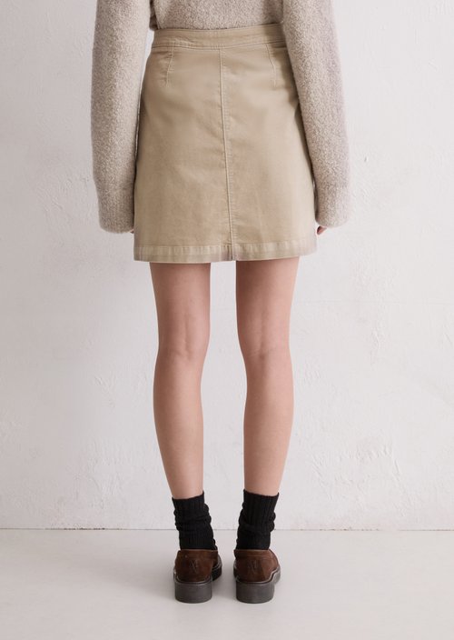 Short velvet skirt — Chalky Mauve