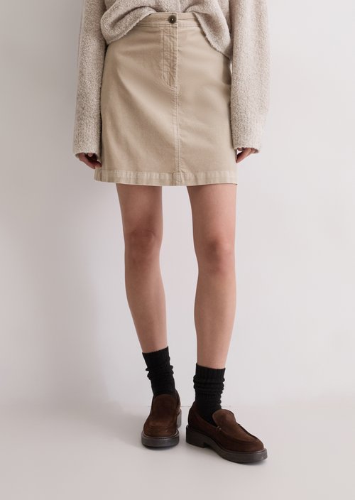 Short velvet skirt — Chalky Mauve