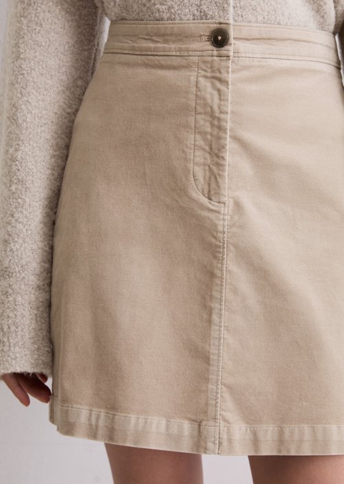 Short velvet skirt — Chalky Mauve
