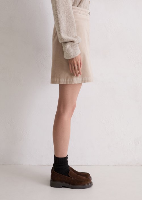 Short velvet skirt — Chalky Mauve