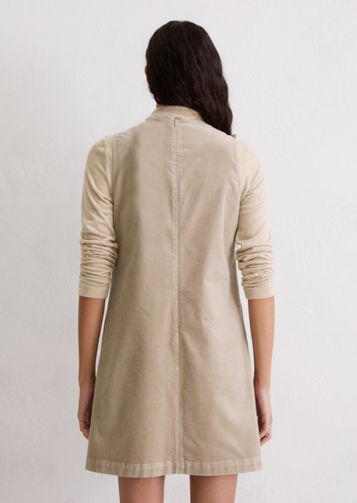 Short velvet dress straight — Chalky Mauve