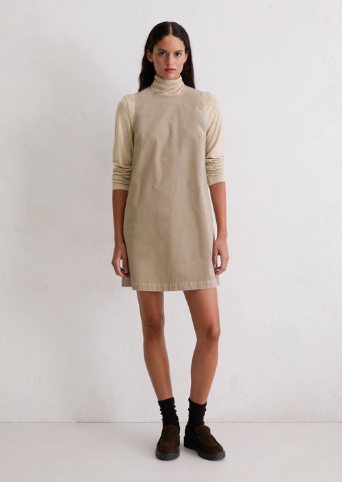 Short velvet dress straight — Chalky Mauve