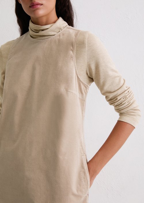 Short velvet dress straight — Chalky Mauve
