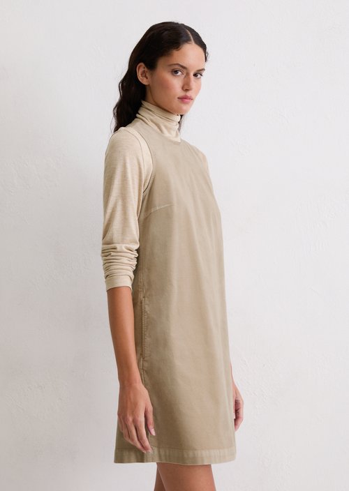 Short velvet dress straight — Chalky Mauve