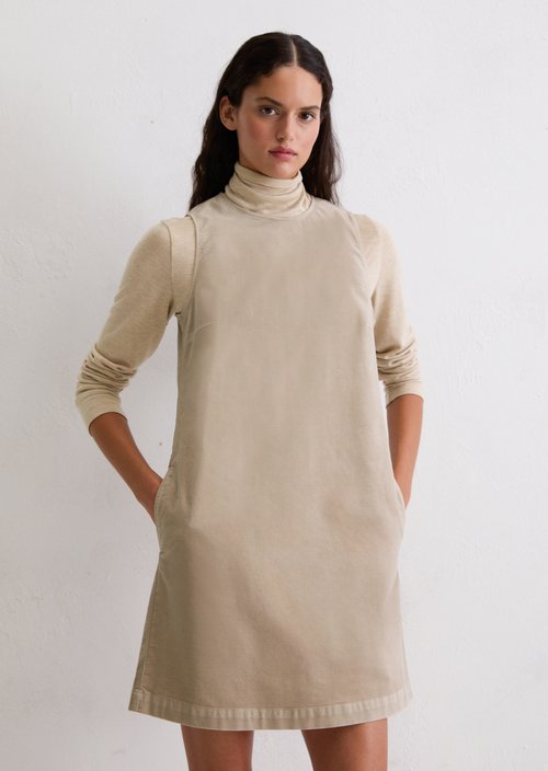 Short velvet dress straight — Chalky Mauve