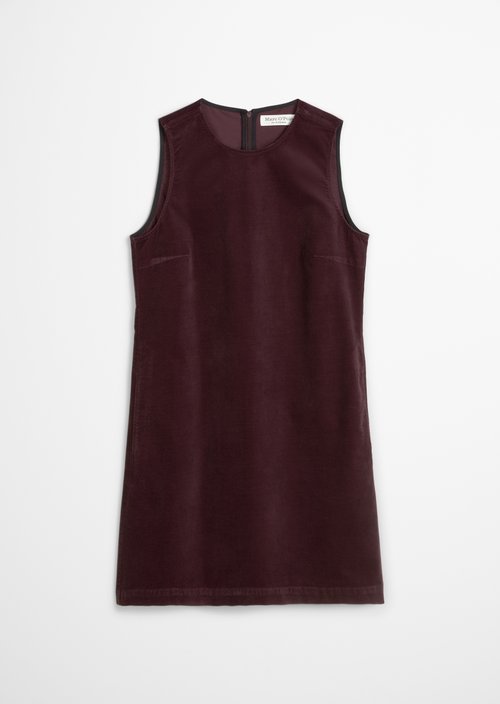 Short velvet dress straight — Black Cherry