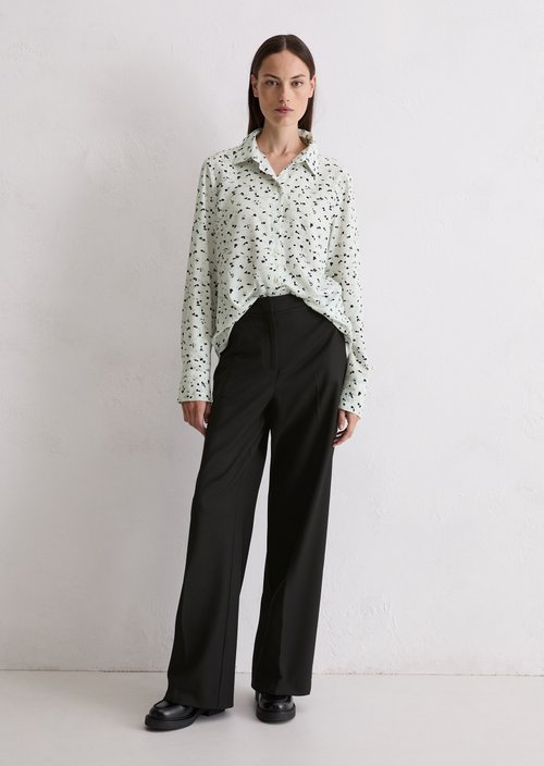 Regular all-over print blouse — Offwhite