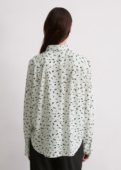 Regular all-over print blouse — Offwhite