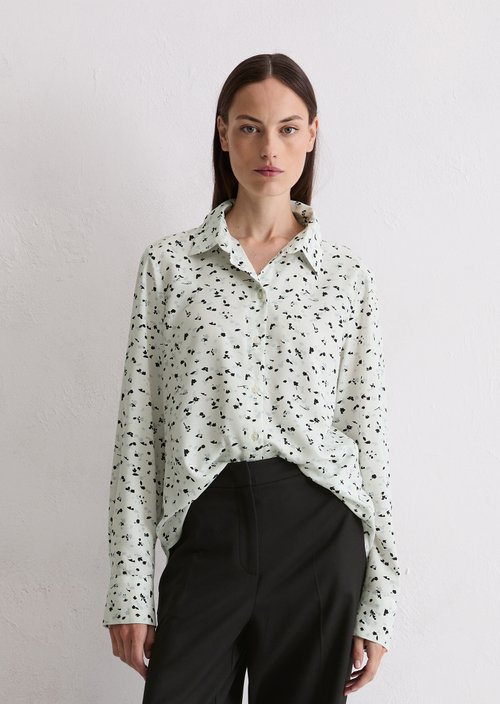 Regular all-over print blouse — Offwhite